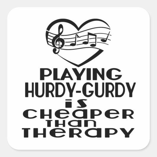 Hurdy-Gurdy zu spielen ist billiger als eine Thera Quadratischer Aufkleber (Vorderseite)