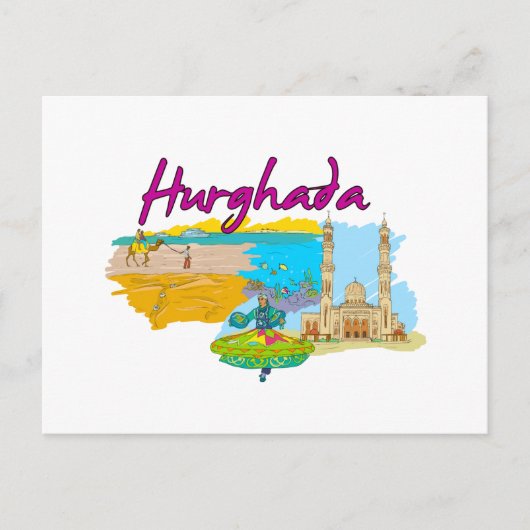 Hurghada - Ägypten.png Postkarte (Vorderseite)