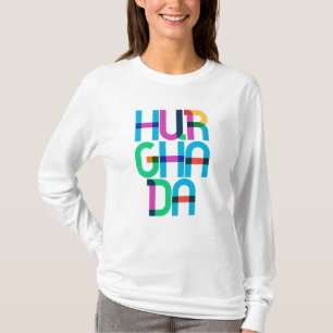 Hurghada Ägypten Pop Kunstbriefe T-Shirt
