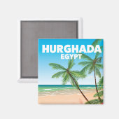 Hurghada Ägypten Reiseplakat Magnet (Vorderseite/Rückseite)