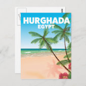 Hurghada Ägypten Reiseplakat Postkarte (Vorne/Hinten)