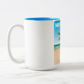 Hurghada Ägypten Reiseplakat Zweifarbige Tasse (Links)