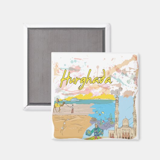 Hurghada Magnet (Vorderseite/Rückseite)