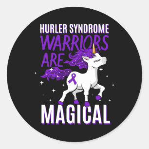 Hurler Syndrom Warrior Awareness Unicorn Mps-ih P Runder Aufkleber
