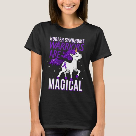 Hurler Syndrom Warrior Awareness Unicorn Mps-ih P T-Shirt (Vorderseite)