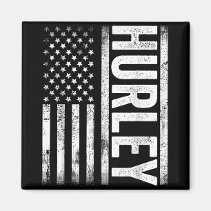 Hurley Ky Vintag US American Flag Retro For Men W Magnet