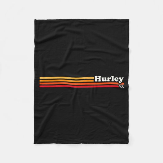 Hurley, Ky Vintage Sunset Retro  Fleecedecke (Vorderseite)