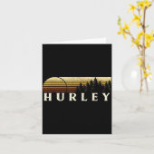 Hurley, Ky Vintage Sunset Retro  Karte (Gelbe Blume)
