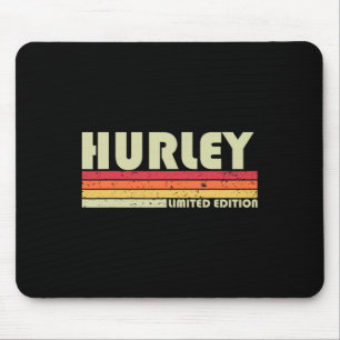 Hurley Nachname Lustig Retro Vintage 80er 90er Geb Mousepad