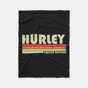 Hurley Surname Fun Retro Vintager 80er 90er Geburt Fleecedecke