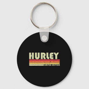 Hurley Surname Fun Retro Vintager 80er 90er Geburt Schlüsselanhänger
