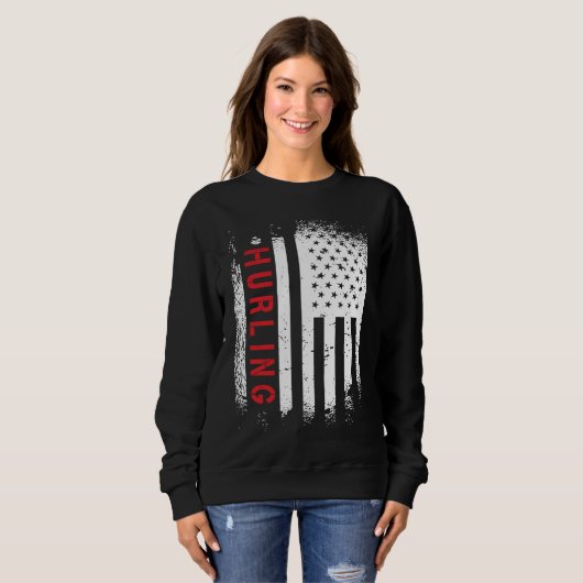 Hurling American Flag Sweatshirt (Vorne ganz)