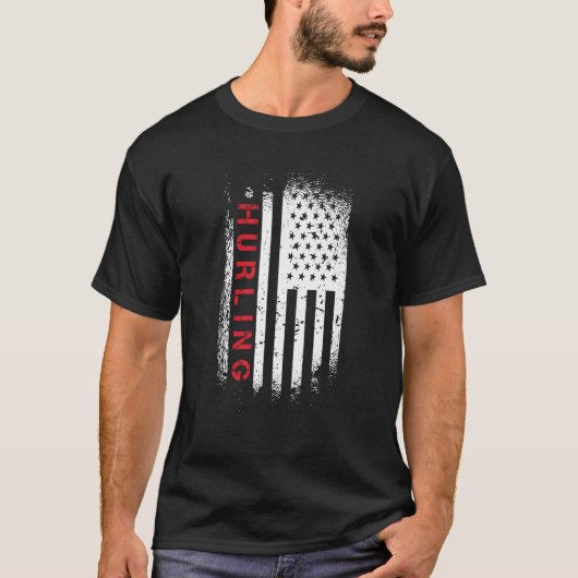 Hurling American Flag T-Shirt (Vorderseite)