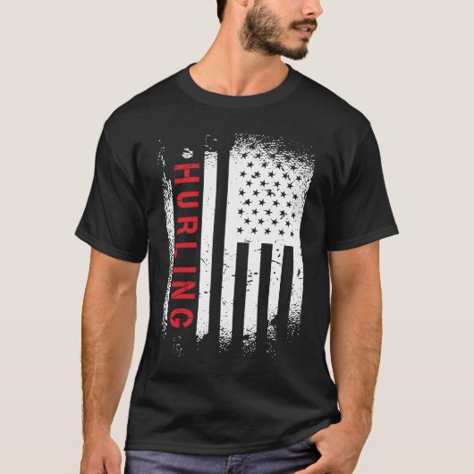 Hurling American Flag T-Shirt (Vorderseite)