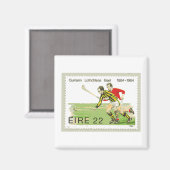 Hurling Briefmarke Magnet (Vorderseite/Rückseite)