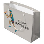 Hurling Große Geschenktüte (Rückseite Schrägansicht)