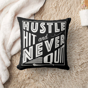 Hurling Hustle Hit & Never Quit, GAA Gaelic Games Kissen
