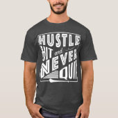 Hurling Hustle Hit & Never Quit, GAA Gaelic Games T-Shirt (Vorderseite)