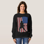 Hurling Player American Flag Sweatshirt (Vorne ganz)