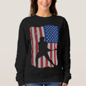 Hurling Player American Flag Sweatshirt (Vorderseite)