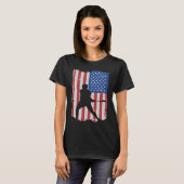 Hurling Player American Flag T-Shirt (Vorne ganz)