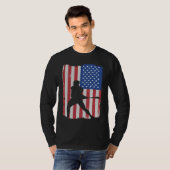 Hurling Player American Flag T-Shirt (Vorne ganz)