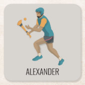 Hurling Rechteckiger Pappuntersetzer (Vorderseite)