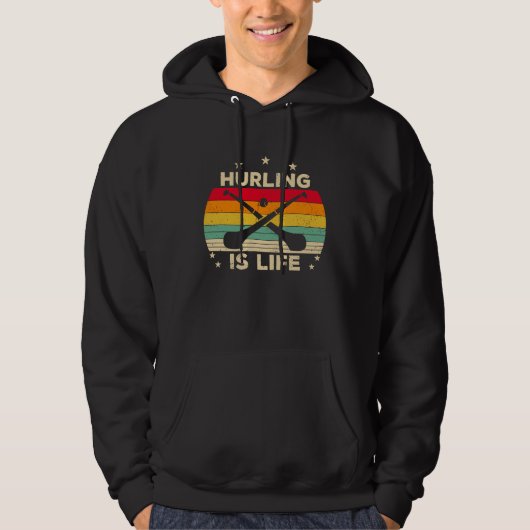 Hurling Saying  Hurling Is Life Hoodie (Vorderseite)