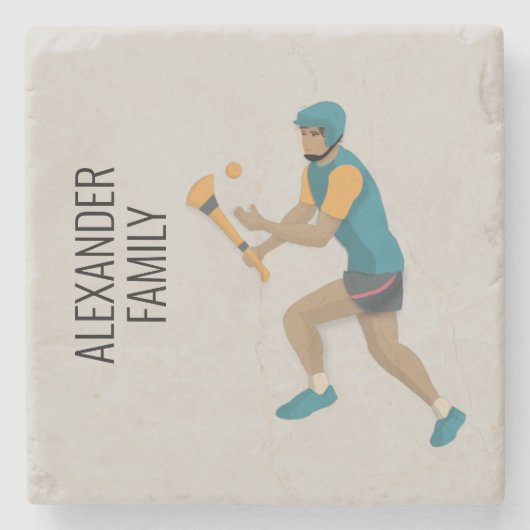 Hurling Steinuntersetzer (Vorderseite)