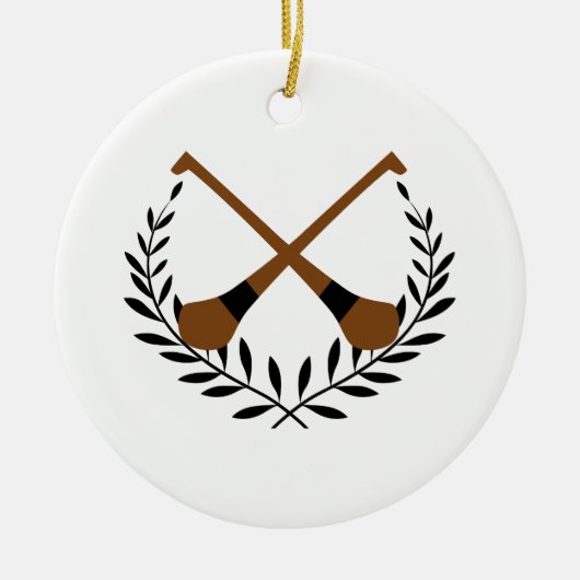 Hurling Wreath Keramik Ornament (Vorne)