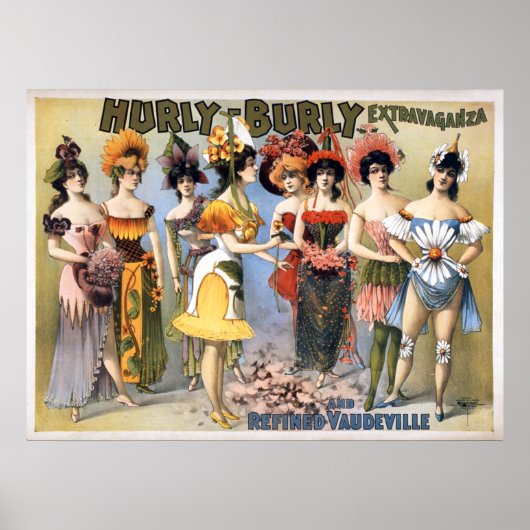 Hurly Burly Extravaganza und Raffinierte Vaudevill Poster (Vorne)