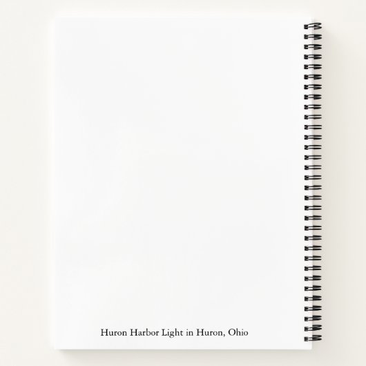Huron Harbor Light Notebook Notizblock (Rückseite)