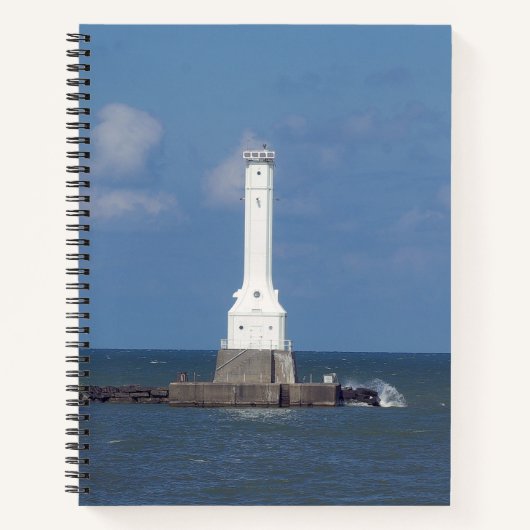 Huron Harbor Light Notebook Notizblock (Vorderseite)