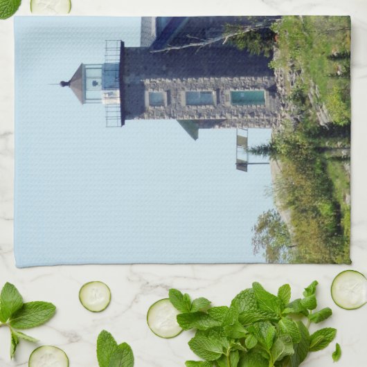 Huron Island Lighthouse Küchentuch (Gefaltet)