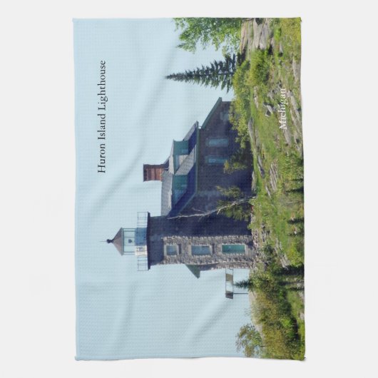 Huron Island Lighthouse Küchentuch (Vertikal)