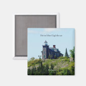 Huron Island Lighthouse-Magnet Magnet (Vorderseite/Rückseite)