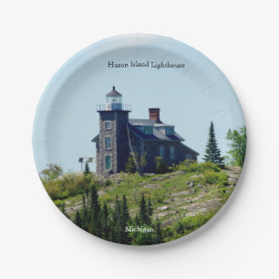 Huron Island Lighthouse Papierteller