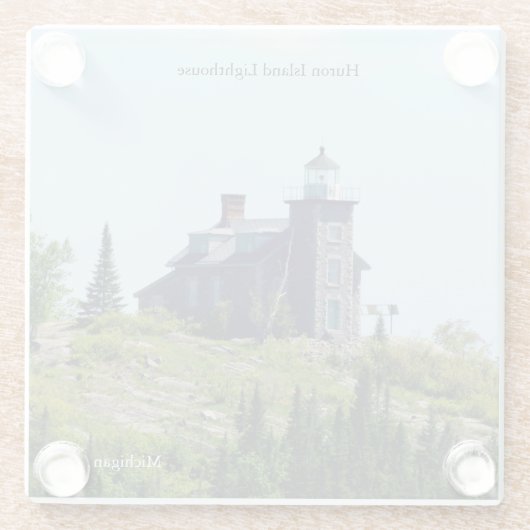 Huron Island Lighthouse Untersetzer (Rückseite)