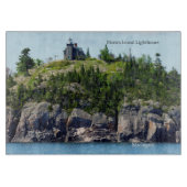 Huron Island Lighthouse Weitwinkel-Schneidebrett Schneidebrett (Vorderseite)