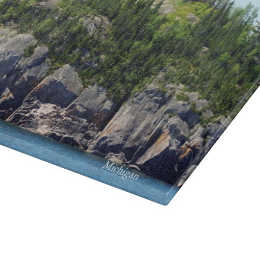 Huron Island Lighthouse Weitwinkel-Schneidebrett Schneidebrett (Ecke)