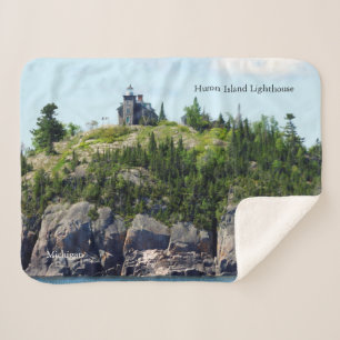 Huron Island Lighthouse Weitwinkel-Sherpa-Decke Sherpadecke