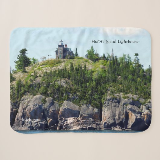 Huron Island Lighthouse Weitwinkel-Sherpa-Decke Sherpadecke (Vorderseite (Horizontal))