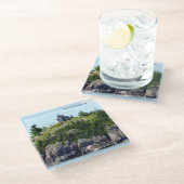 Huron Island Lighthouse Weitwinkel-Untersetzer Glasuntersetzer (Schrägansicht)