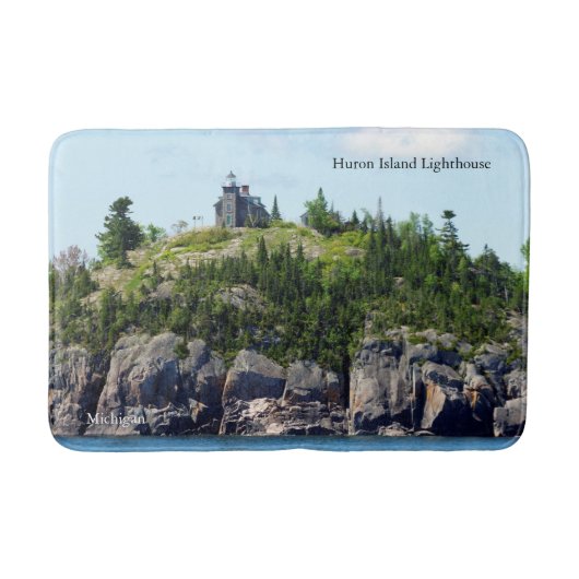 Huron Island Lighthouse Weitwinkelbad Badematte (Vorderseite)