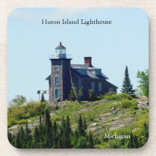 Huron Islands Lighthouse 6 Plastic Coasters Getränkeuntersetzer