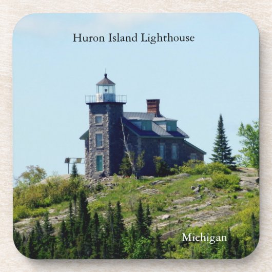 Huron Islands Lighthouse 6 Plastic Coasters Getränkeuntersetzer (Vorderseite)