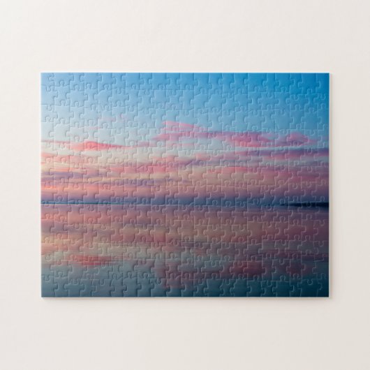 Huron Lake Pink Sunrise Puzzle (Horizontal)