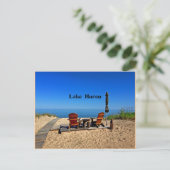 Huron Lake Postkarte (Stehend Vorderseite)