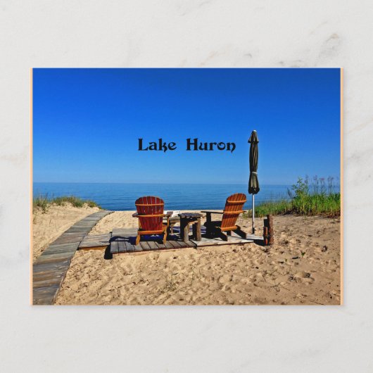 Huron Lake Postkarte (Vorderseite)