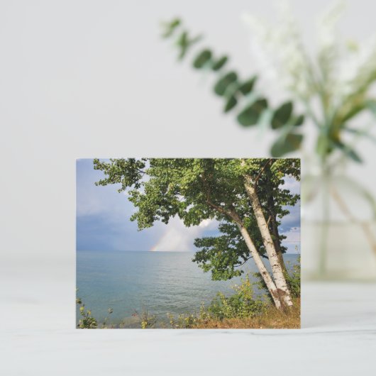 Huron Lake Postkarte (Stehend Vorderseite)